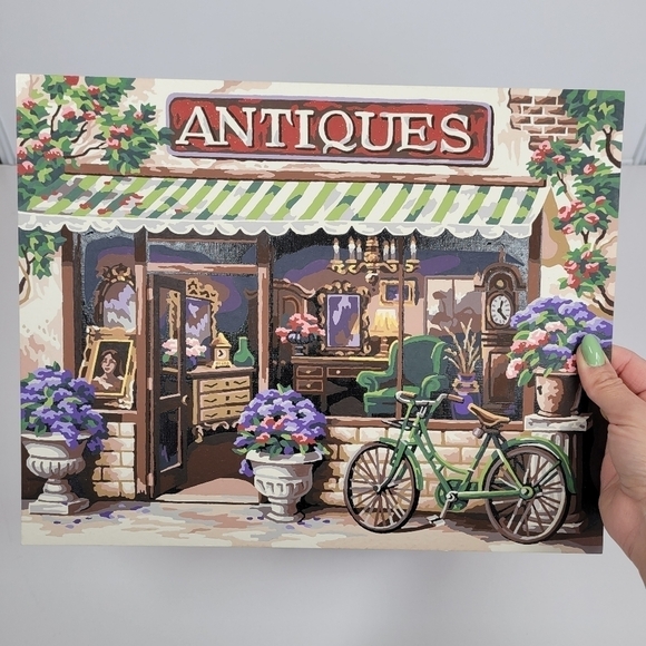 Antiques Shop Advanced Paint By Numbers 14 by 11 Finished Acrylic Painting Retro - Picture 6 of 17